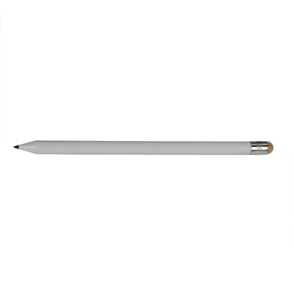 2-in-1 Capacitive Stylus Pen, Pencil-Style, Micro-Fiber Tip, for Tablets and Phones, Grey