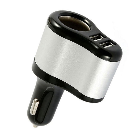 2-in-1 Car Charger Splitter Socket with 2 USB Ports, 120W 12-24V Fast Charging Adapter for Phones, Tablets, Navigation