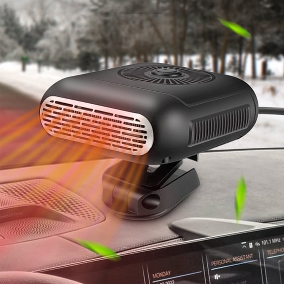 2-in-1 Car Heater and Defroster, Portable 12V 120W Fast Heating, Cool Fan for Windscreen Demisting, Winter Defrosting, Car Air Conditioner