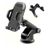 2-in-1 Car Phone Mount | Long Arm Suction Cup Holder | Air Vent Holder | Cell Phone Holder | Hands Free Cradle | Fit for Smartphone, iPhone, Cell Phone Automobile Cradles Universal