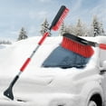 thumbnail image 1 of 2-in-1 Car Snow Brush & Ice Scraper - Detachable Snow Removal Tool with PVC Brush, Extendable Handle (30-37 Inches), Foam Grip for SUV/Truck Windshield - Blue/Red, 82cm (32.28in) Length, 1 of 6