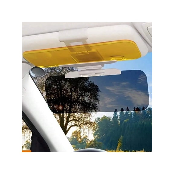 2 in 1 Car Sun Visor Extender for SUV Anti Glare Day Night Vision UV Filter Eye Protector PVC Clip Driving Safety
