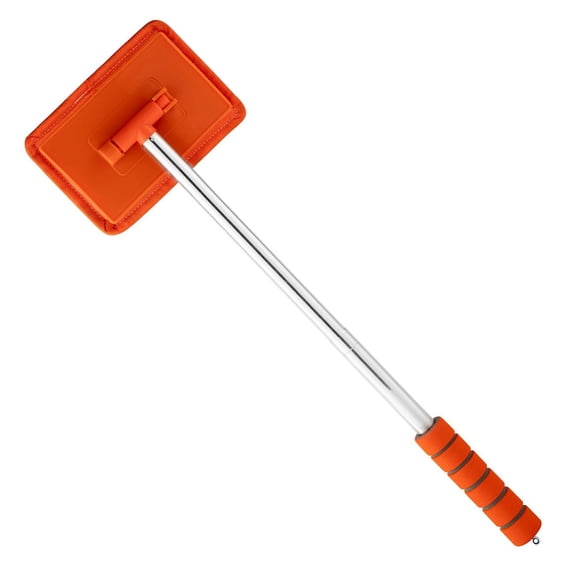 2-in-1 Car Windshield Squeegee and Sponge Scrubber, Retractable Car Windshield Glass Cleaner, Efficient Window Cleaning Microfiber Cloth & Stainless Squeegee, for Cars, Trucks, Glass Doors