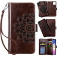 thumbnail image 1 of 2-in-1 Case for iPhone 11 Case Wallet Credit Card Holder ID Slot Detachable Hybrid Protective Slim Hard Shell Magnetic PU Leather Folio Pocket Flip Cover for iPhone 11 6.1 inch Mandala Brown, 1 of 15