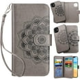 thumbnail image 1 of 2-in-1 Case for iPhone 11 Case Wallet Credit Card Holder ID Slot Detachable Hybrid Protective Slim Hard Shell Magnetic PU Leather Folio Pocket Flip Cover for iPhone 11 6.1 inch Mandala Grey, 1 of 8