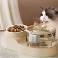 thumbnail image 1 of 2-in-1 Cat Bowl, Drinking Water Feeder with Neck Protector, Automatic Circulating Pet Water Dispenser, Cat Hydration System, Pet Feeder for Cats, 1 of 6