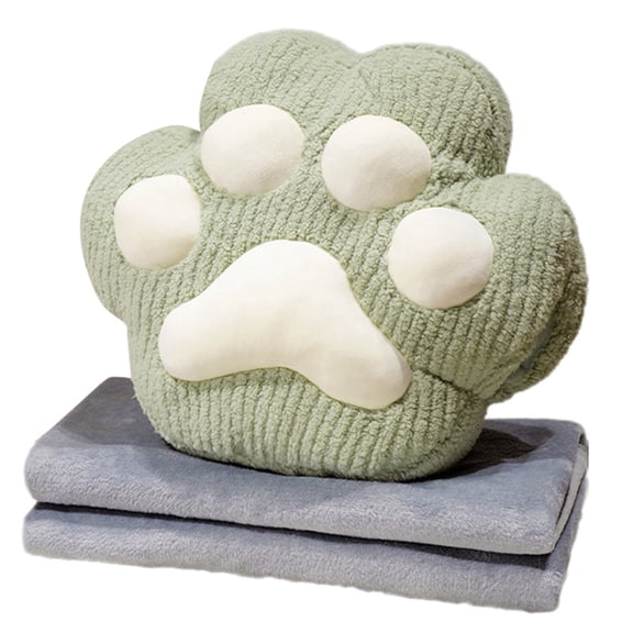 2 in 1 Cats Paws Cushions Blanket Foldable Portable Pillow Car Quilts Office