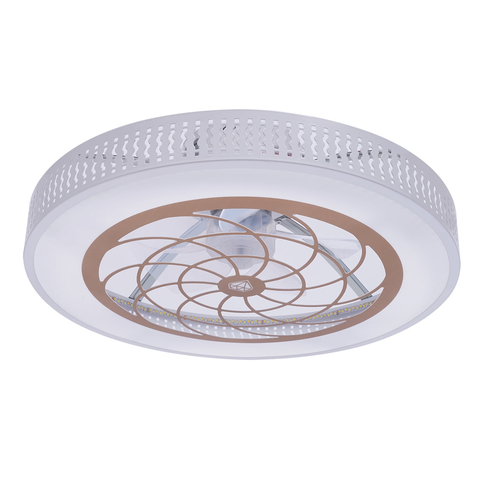 2 in 1 Ceiling Fan With Lights Modern Indoor Flush Mount Ceiling Fan for Living Room Bedroom