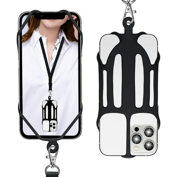 2 in 1 Cell Phone Lanyard Strap Case Holder with Detachable Neckstrap 2022 New Upgraded Universal for Most Smartphones 4.7-7.2 Inch