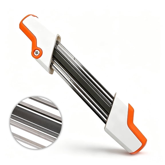 2-in-1 Chainsaw Sharpener, 3/8" Pitch 5.2mm Chain Saw Sharpening Tool, Portable Hand File Kit, Durable, Compact