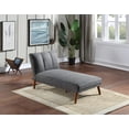 thumbnail image 1 of 2-in-1 Chaise Lounge, Modern Convertible Couch Bed with Solid Wood Legs, Polyfiber Upholstered Futon Couch Bed Sofa Bed with Adjustable Backrest for Bedroom Living Room Small Room Apartment, 1 of 5