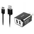 thumbnail image 1 of 2-in-1 Chargers for Asus Zenfone 7 Pro, 7, ROG Phone 3,ROG Phone II, ZenFone 5, 5 (2018), 5z, V Live, V, 4 Pro, 4, AR (Black) - 2.1Ah Travel Charger Adapter (Dual Port) + USB Charging Cable, 1 of 4