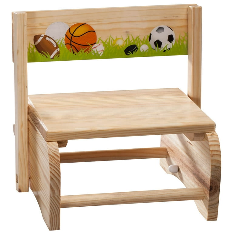 2 in 1 Children s Step Stool and Chair Sports Design