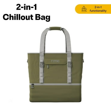 RTIC 2-in-1 Chillout Bag, Hybrid Cooler Bag with Cooler Compartment, Olive