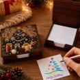 thumbnail image 1 of 2-in-1 Christmas Tree Diamond Painting Box, DIY Gem Art Jewelry Organizer & Sticky Note Holder, Wooden Holiday Desk Decor Gift, 1 of 5