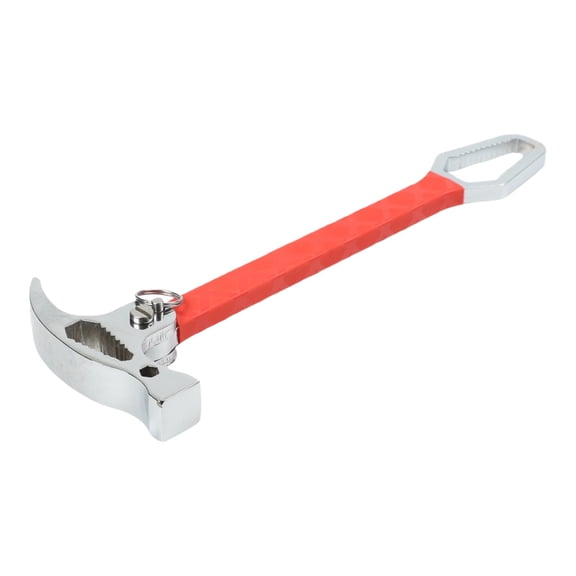 2-in-1 Claw Hammer Wrench with Adjustable Head, V-Shaped Nail Remover and for CROWBAR for 8-22mm Fasteners, Multi-Function Hand Tool for Prying and Smashing