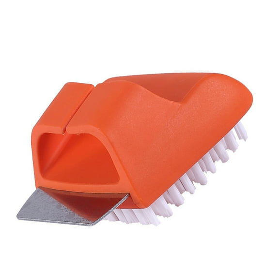 HOMEMAXS Grill Brush with Stainless Steel and Nylon Bristles for BBQ Cleaning Easy to Use and Portable Orange