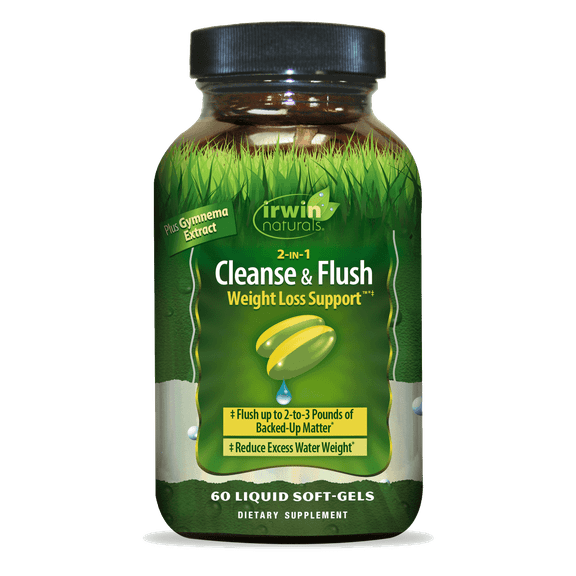 Irwin Naturals 2-in-1 Cleanse & Flush  60 Liquid Soft-Gels