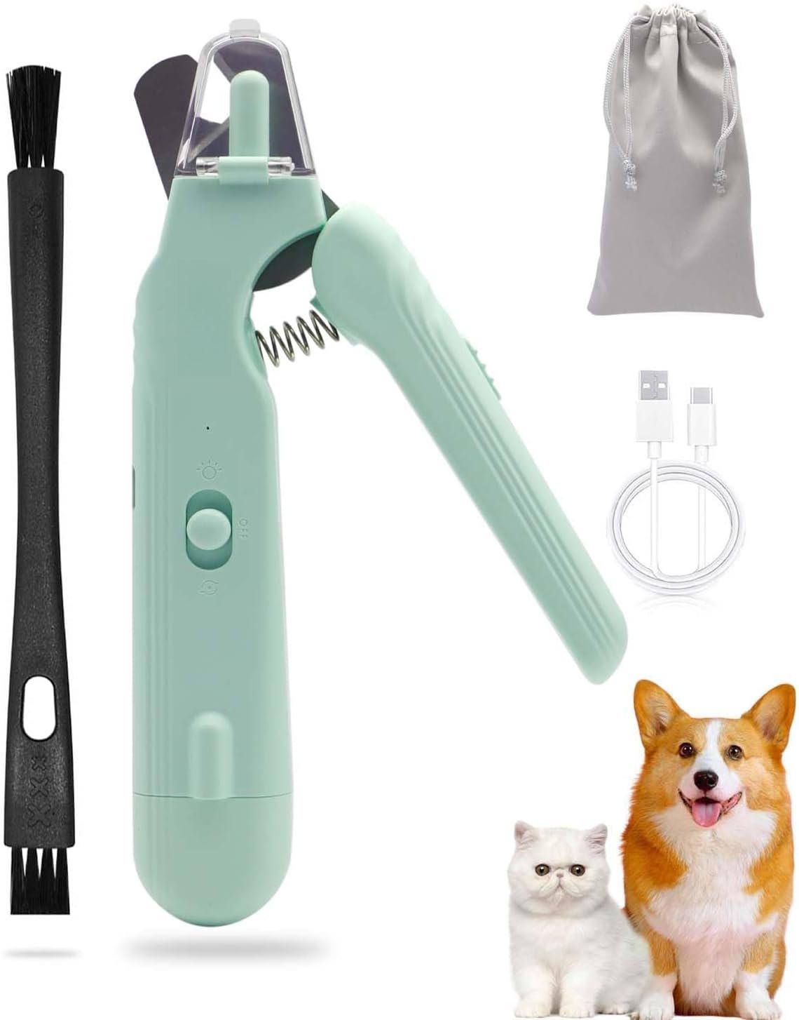 2-in-1 Clippers & Clipper and , Lights & Safety Guard for Medium Small ...