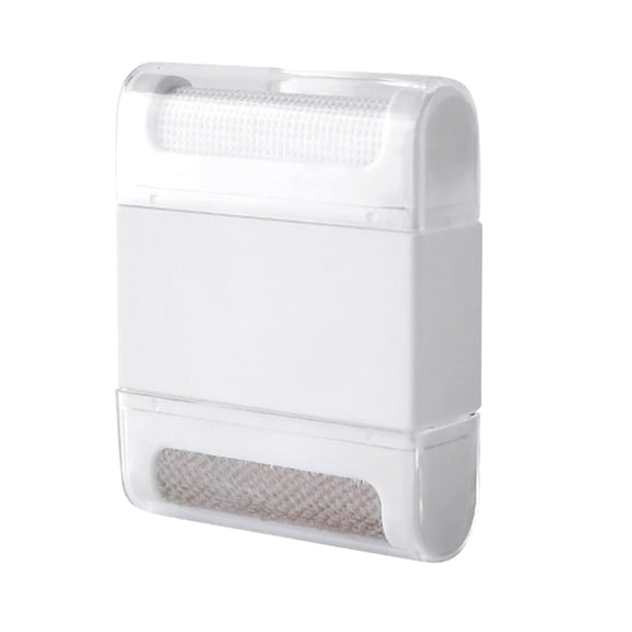 2-in-1 Coat Hairball Lint Remover Roller – Double-Head Lint Shaver & Smoothing Tool for Winter Clothes – Manual Fuzz Remover for Curtains, Sweaters, Jackets, and Fabric – 1Pc(White,3x2.5")