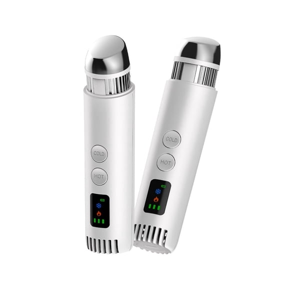 2-in-1 Cold & Warm Depuffing Wand for Face & Eyes,Adjustable Temperature Facial Massager with Cooling & Gentle Heat,Portable Skincare Tool for Puffiness, Dark Circles & Radiant-Looking Skin