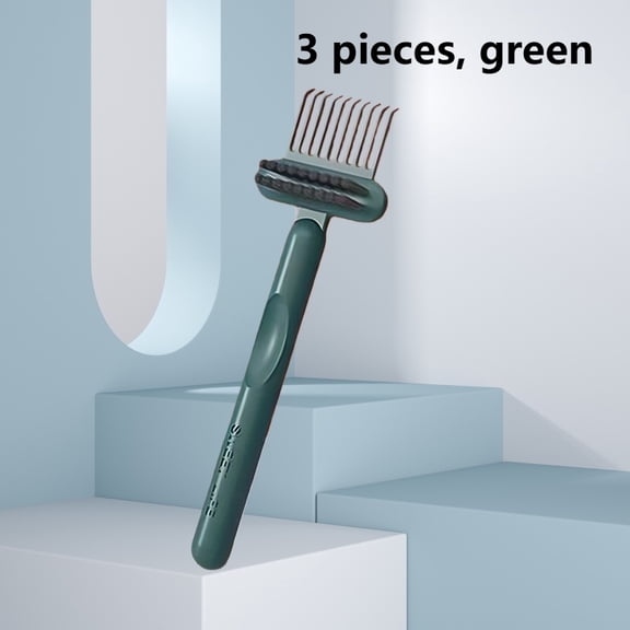 2-in-1 Comb Cleaner with Pick and Bristles, Comb Cleaning Brush, Effortlessly Removes Hair, Hairbrush Cleaner Tool Rake, Hairbrush Cleaning Tool Home and Salon Use