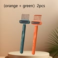 thumbnail image 1 of 2-in-1 Comb Cleaner with Pick and Bristles, Comb Cleaning Brush, Effortlessly Removes Hair, Hairbrush Cleaner Tool Rake, Hairbrush Cleaning Tool Home and Salon Use, 1 of 8