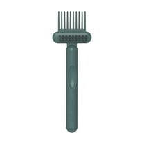 2 in 1 Comb Cleaning Brush Hair Brush Cleaner Tool Portable Hair Brush Cleaner Rake Removing Hair Dust Home and Salon, Green