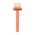 thumbnail image 1 of 2 in 1 Comb Cleaning Brush Hair Brush Cleaner Tool Portable Hair Brush Cleaner Rake Removing Hair Dust Home and Salon, Orange, 1 of 6
