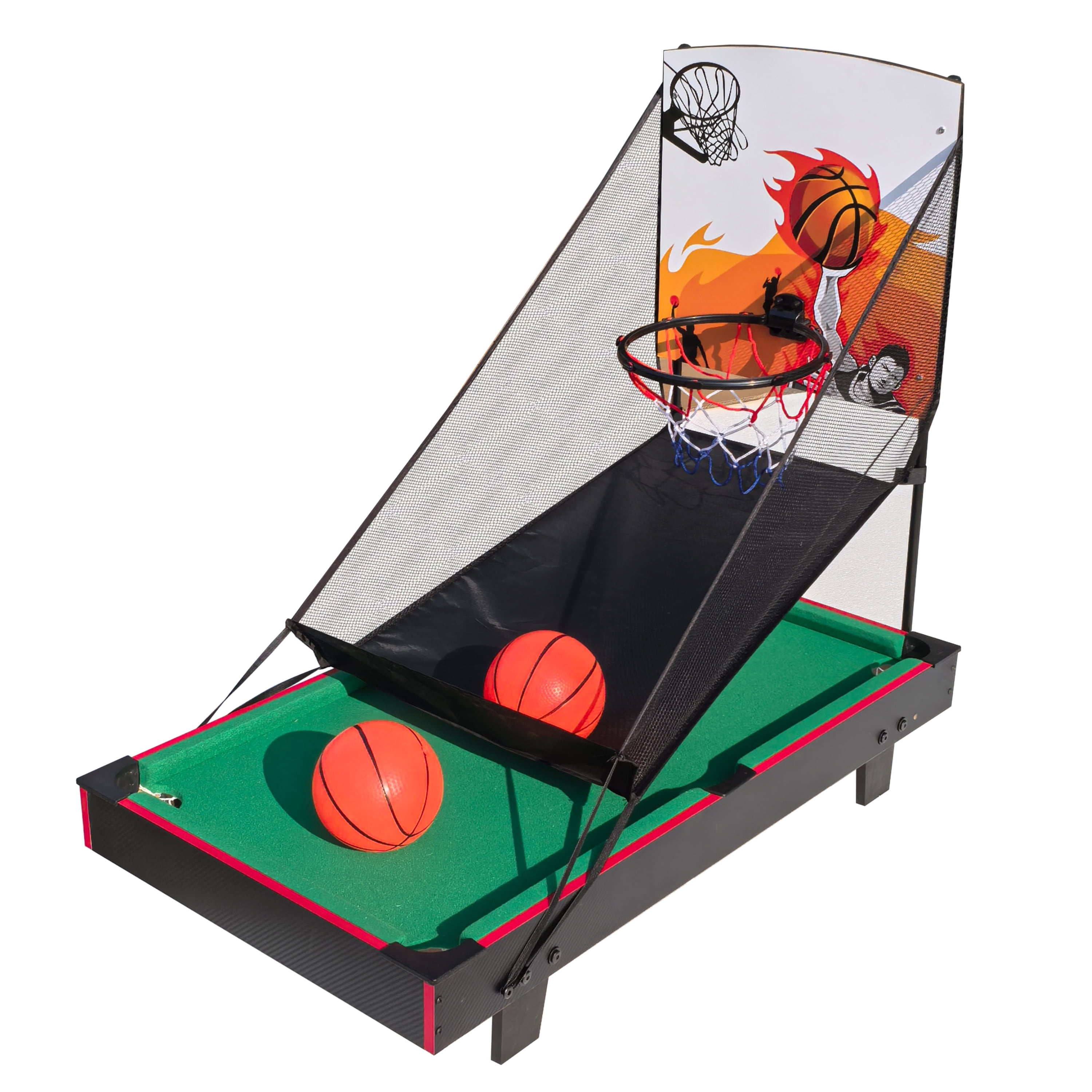 YAKESD 2 in 1 Combo Game Table Basketball and Billiards Play 36 inch ...