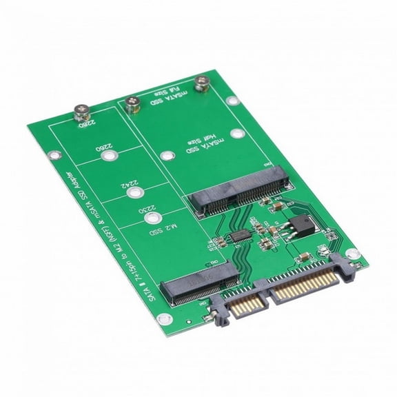 2 in 1 Combo Mini PCI- E 2 Lane M.2 NGFF mSATA SSD to SATA 3.0 III Adapter Converter PCBA