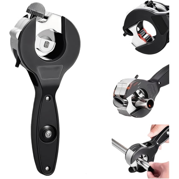 2-in-1 Compact Ratcheting Pipe Cutter for Tight Spaces - Cuts 1/4" to 7/8" PVC, Copper & Soft Metals(1Pcs)
