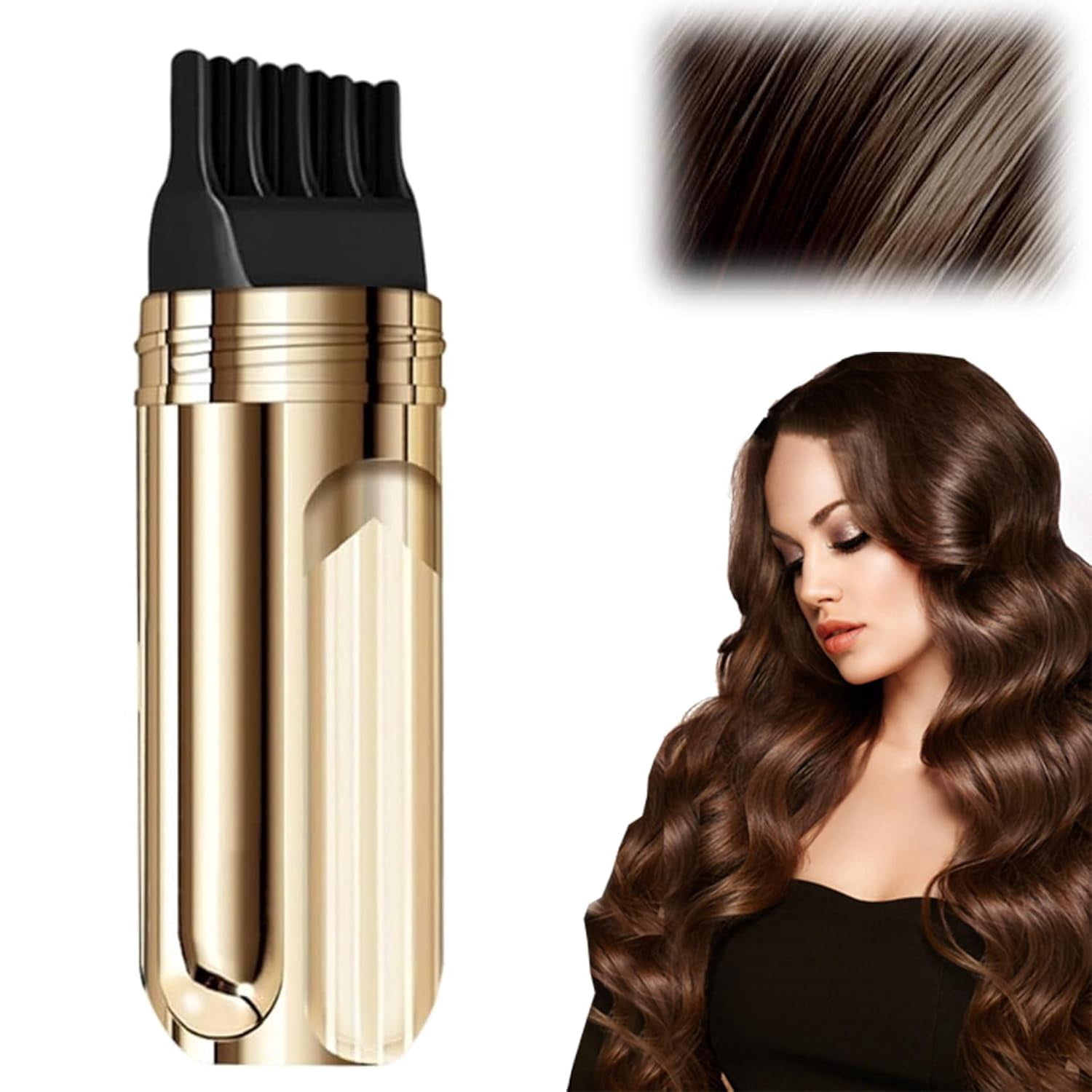 2-in-1 Convenient Hair Dye Comb for Roots and Beard, Waterproof Gray ...