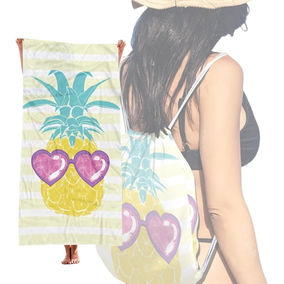 2-in-1 Convertible Beach Towel Backpack, Oversized Sand-Proof Quick-Dry Towel with Inner Zip Pocket, Wearable Travel Bag for Beach, Camping & Vacation