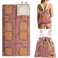 thumbnail image 1 of 2-in-1 Convertible Towel & Backpack with Inner Zip Pocket & Sand-Proof Fabric, Oversized Wearable Beach Bag, Quick-Dry Packable Mat for Camping, Vacation & Beach, 1 of 5