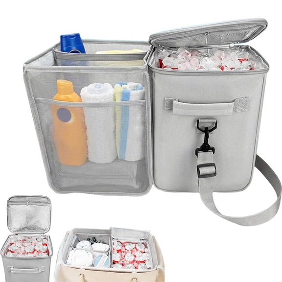 2-in-1 Cooler Organizer Insert for X Large Bag Accessories, PEVA Portable Leak-Proof Ice Chest, Ideal Beach Tote Gift for Simply Modern/Simply Southern