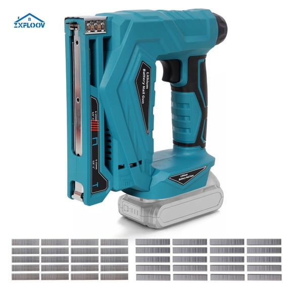 2-in-1 Cordless Brad Nailer and T50 Staple Gun, 18GA Nail Gun for DeWalt 20V MAX Batteries, Tool Only, Battery Not Included, Yellow