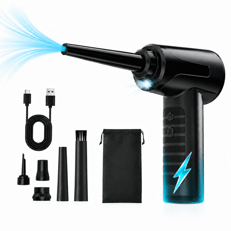 2-in-1 Cordless Car Vacuum Cleaner & Air Duster, 70W Handheld Vacuum with USB-C Rechargeable Design