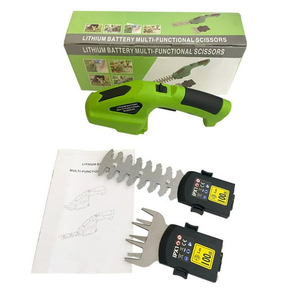2-in-1 Cordless Electric Hedge Trimmer, Rechargeable Garden Tool with 75mm Cutting Width, 160mm Cutting Length, Safety Lock, USB-C Charging, 40 Min Runtime
