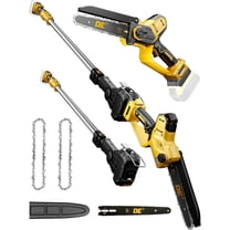 2-in-1 Cordless Pole Saw for DeWalt 20V Max Battery, Brushless 8” Mini Chainsaw for Tree Trimming, 16 ft Maximum Reach with Extension Pole (Tool Only)