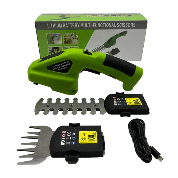2 in 1 Cordless Grass Trimmer Electric Hedge Shear 7.2V Rechargeable Battery Shrub Trimmer Grass Cutter Weeder Lawn Garden Tool