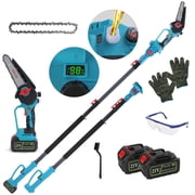2-in-1 Cordless Pole Mini Chainsaw, 21V 6" Brushless with Extension Pole Auto Oiler
