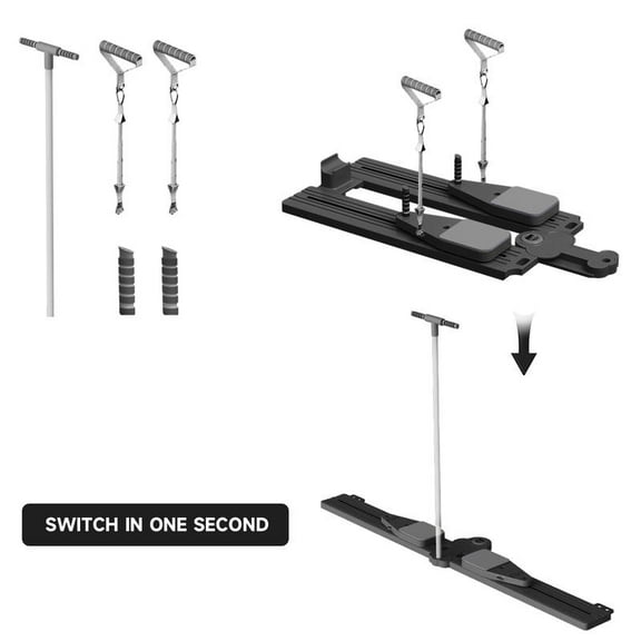 2-in-1 Core & Leg Workout Machine, Purple Adjustable Resistance Home Fitness Equipment, 1 Set