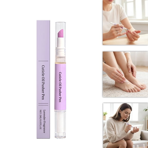 2-in-1 Cuticle Oil Pusher Pen, 2026 New Ceramic Cuticle Pusher & Oil Pen, Nail Care Tool for Dry Damaged Nails Hangnails Moisturiz Polish Brighten , For Repair & Nourish Nails