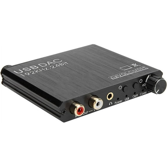 2-in-1 DAC Digital Audio decoder USB Sound Card Plug-n-Play 192kHz High Sampling