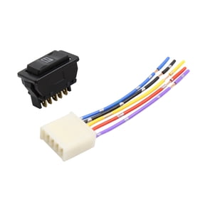 2 in 1 DC 12V 5 Pin Car Power Window Switch with Wiring Harness Socket