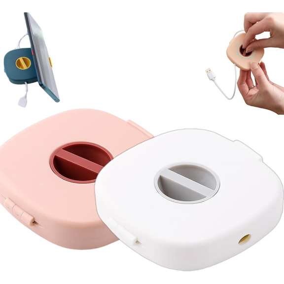 2-in-1 Data Cable Organizer and Phone Stand, Durable Cable Management and Charging Stand, Rotatable Cable Organizer with Phone Holder, suitable for charging cables, earphones, and USB data cables.