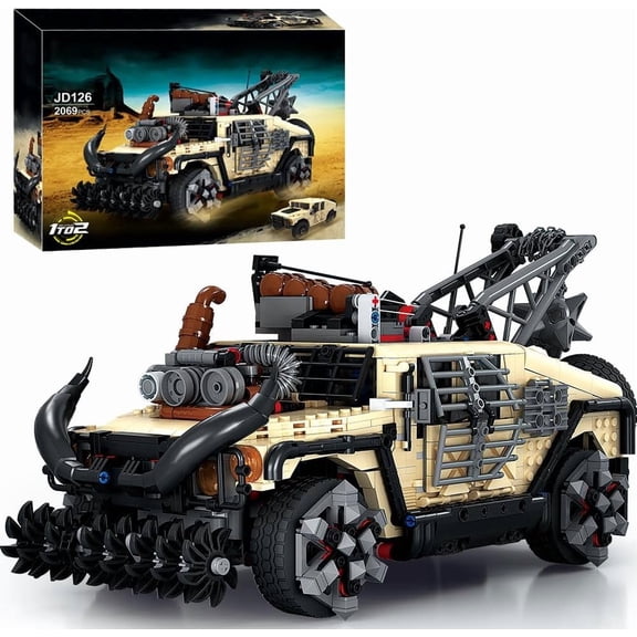 2 in 1 Desert Off Road Vehicle Building Blocks Set, 2069 Pieces Military Humvvee Model, Jeep SUV Assembly block kit for Fans- Hobbyists and Adult