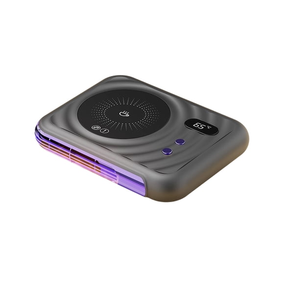 2—in—1 Desk Heater & Mug Warmer - 3-Temp Settings, Small Portable Coffee/Milk Bottle/Tea Warmer, Useful Gadget,