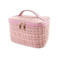 thumbnail image 1 of 2-in-1 Detachable Makeup Bag for Women, Large Capacity Waterproof Cosmetic Organizer with Brush Cover, Portable Travel Toiletry Pouch, 1 of 7